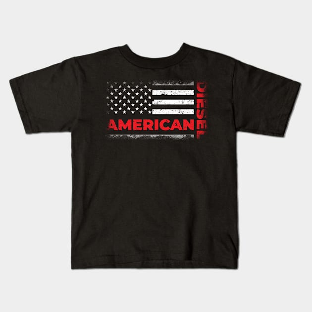 American Diesel Kids T-Shirt by c1337s